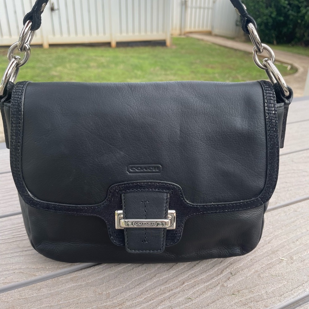 Coach Black Leather Crossbody Bag